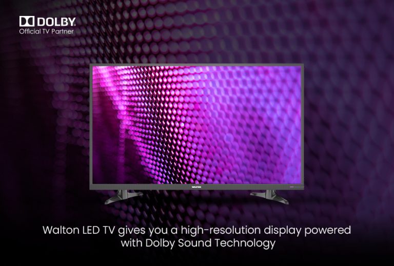 Walton LED TV gives you a high-resolution display powered with Dolby Sound Technology.